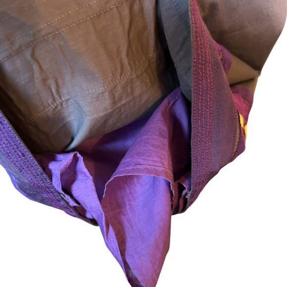 Boden | Women's Gray & Purple Ribbon Detail Pinafore Apron Shift Dress Size 6 - Picture 8 of 12